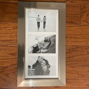 Malden 3-Openings 5x7 Crome Picture Frame